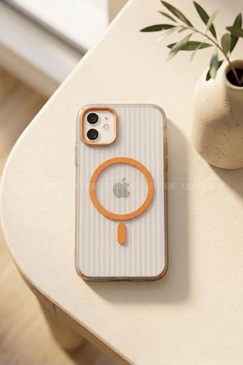 Lamelif iPhone 11 Prestij Serisi Magsafe Tırtıklı Premium Telefon Kılıfı