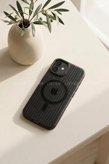 Lamelif iPhone 11 Prestij Serisi Magsafe Tırtıklı Premium Telefon Kılıfı