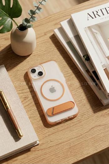 Lamelif iPhone 13/14 Premium Mona Standlı Magsafe Kılıf