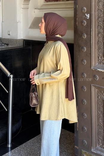 Lamelif Roba Detaylı Gömlek Haki