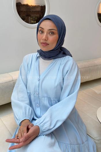 Lamelif Konfor Eşarp İndigo