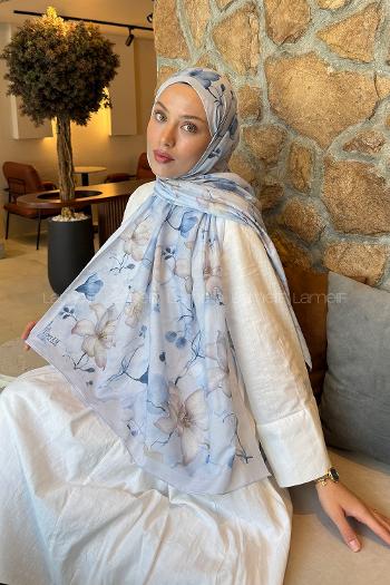 Lamelif Manolya Desen Lara Soft Şal Bebe Mavi