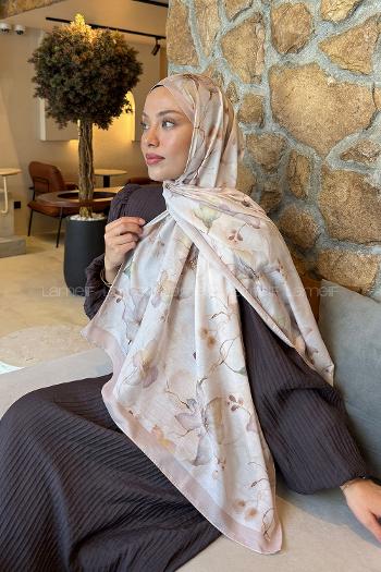 Lamelif Manolya Desen Lara Soft Şal Bej