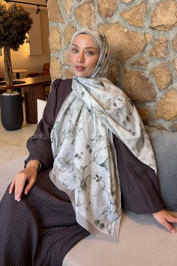 Lamelif Manolya Desen Lara Soft Şal Mint Yeşili