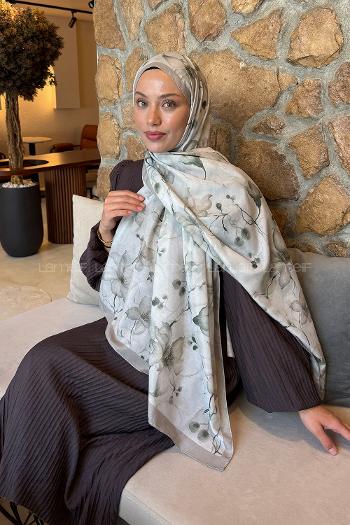 Lamelif Manolya Desen Lara Soft Şal Mint Yeşili