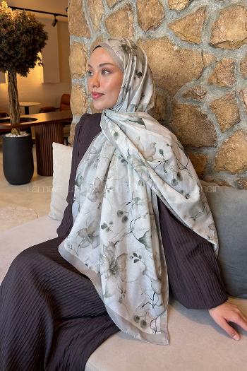 Lamelif Manolya Desen Lara Soft Şal Mint Yeşili