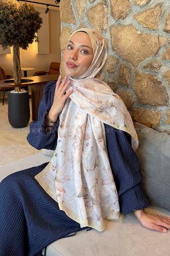 Lamelif Manolya Desen Lara Soft Şal Sarı