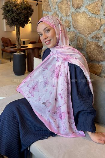 Lamelif Manolya Desen Lara Soft Şal Şeker Pembe