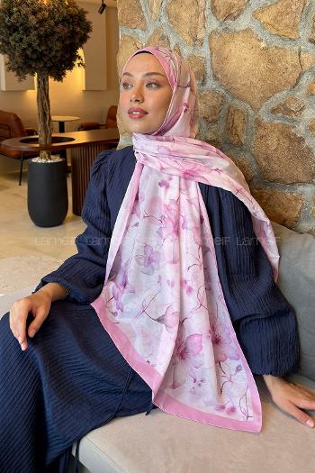Lamelif Manolya Desen Lara Soft Şal Şeker Pembe