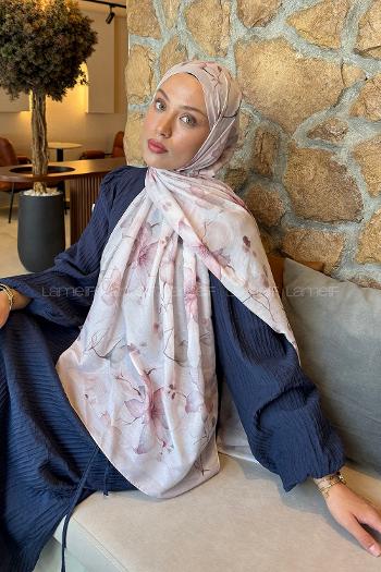 Lamelif Manolya Desen Lara Soft Şal Taş