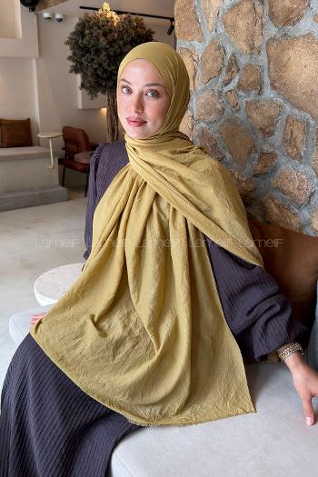 Oil Green Cotton Fabric Straight Shawl