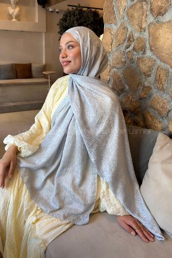 Silver Cotton Fabric Printed Shawl