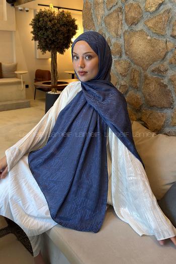 Indigo Cotton Fabric Printed Shawl