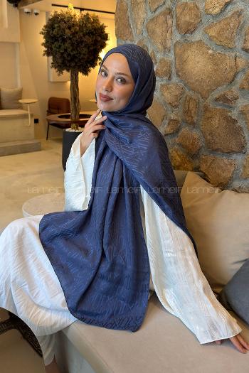 Indigo Cotton Fabric Printed Shawl