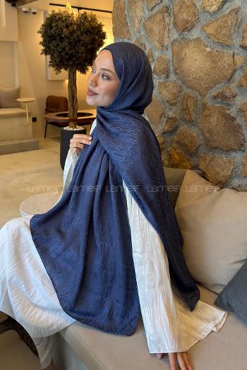 Indigo Cotton Fabric Printed Shawl