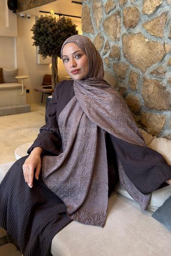 Soft Brown Cotton Fabric Printed Shawl