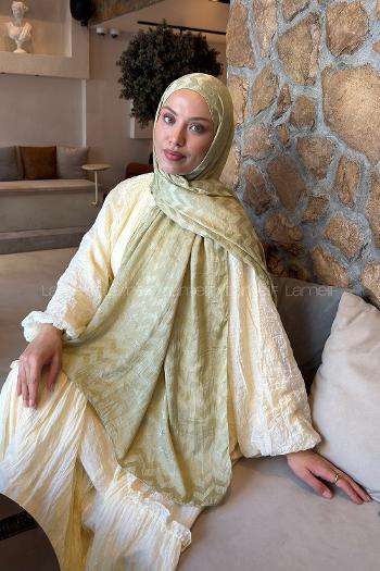 Mint Green Cotton Fabric Viscose Fabric Printed Shawl