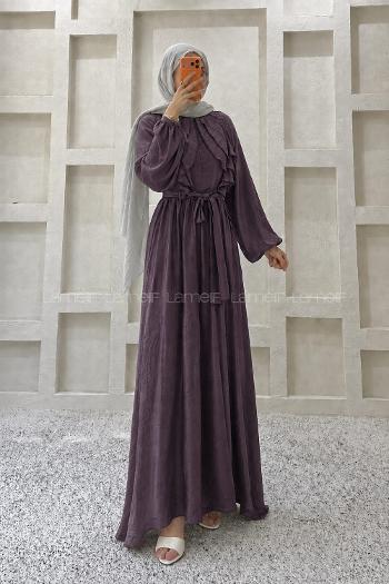 Plum Crew Neck Cotton Dresess