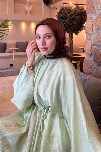 Lamelif Batik Desen Soft Eşarp Kahverengi