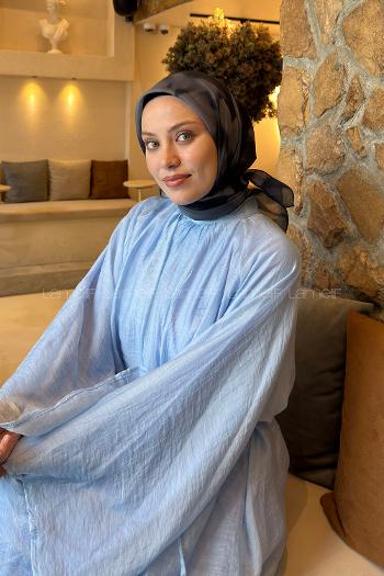 Black Cotton Fabric Striped Straight Printed Scarf