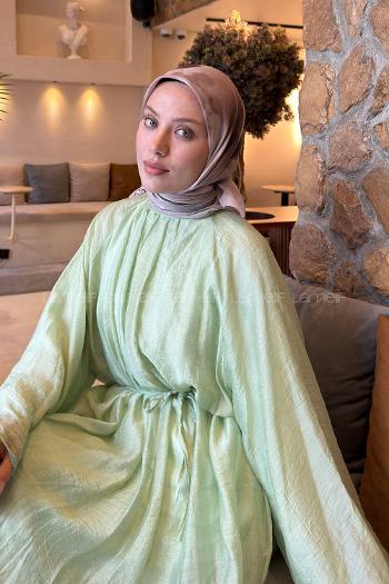 Lamelif Batik Desen Soft Eşarp Vizon