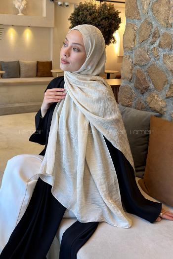 Beige Cotton Fabric Printed Shawl