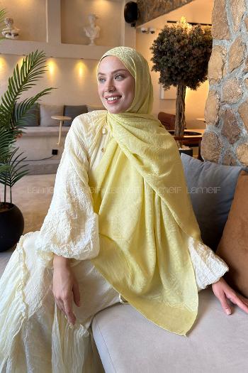 Acik Yesil Cotton Fabric Printed Shawl