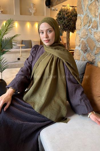 Army Green Cotton Fabric Printed Shawl