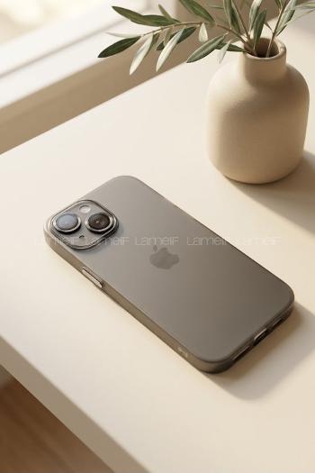 Lamelif İphone 15 Mat Kendinden Lensli Telefon Kılıfı