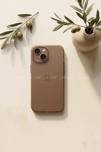 Lamelif İphone 15 Mat Kendinden Lensli Telefon Kılıfı