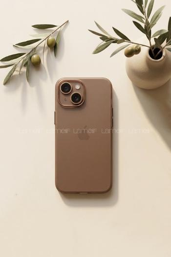 Lamelif İphone 15 Mat Kendinden Lensli Telefon Kılıfı
