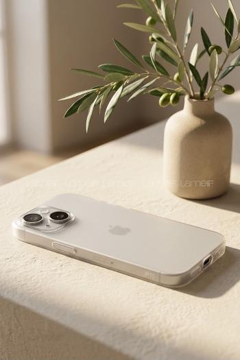 Lamelif İphone 15 Mat Kendinden Lensli Telefon Kılıfı