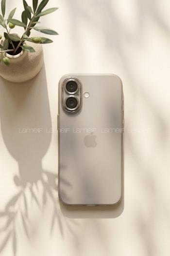 Lamelif İphone 16 Mat Kendinden Lensli Telefon Kılıfı