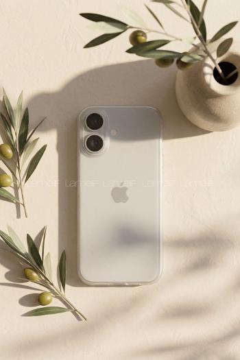 Lamelif İphone 16 Mat Kendinden Lensli Telefon Kılıfı