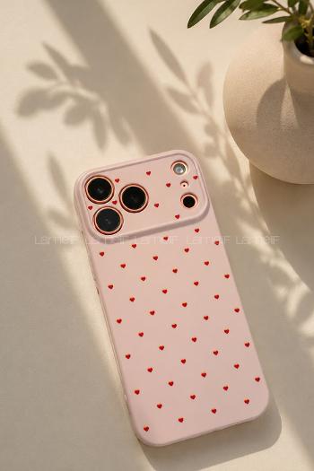 Lamelif İphone 17 Pro Max Kalpli Telefon Kılıfı