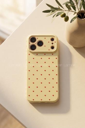 Lamelif İphone 17 Pro Max Kalpli Telefon Kılıfı