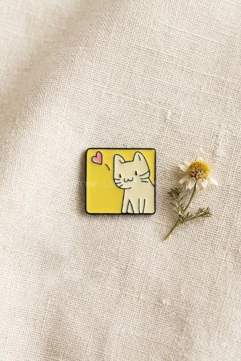 Yellow Iron Brooch