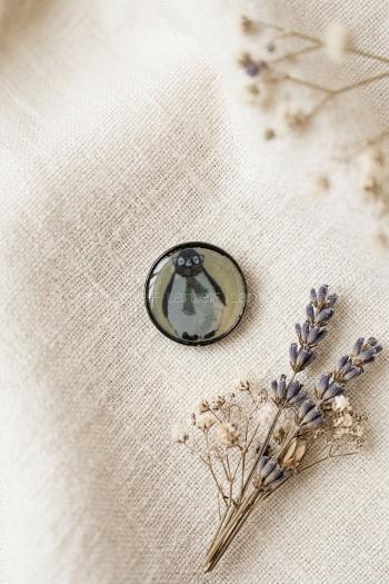 Black Iron Brooch