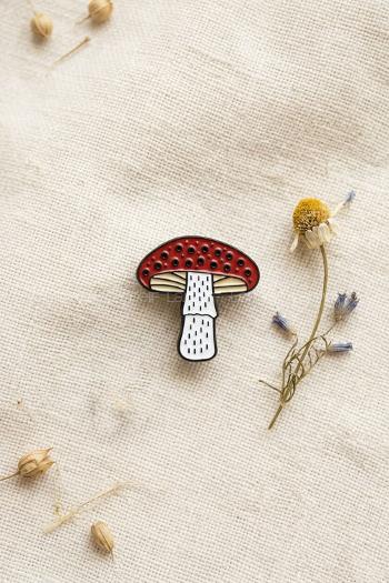 Red Iron Brooch