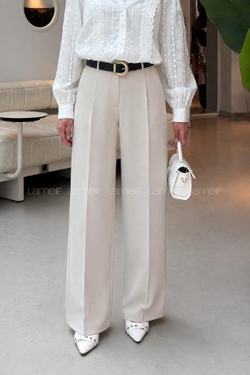 Stone Viscose Fabric Elastan Polyester High Waist Material Pants