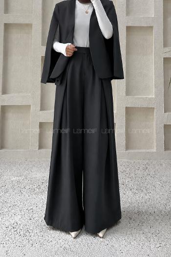 Black Cotton High Waist Comfortable Pants