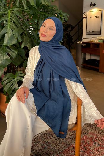 Lamelif Rami Şal Petrol Mavi