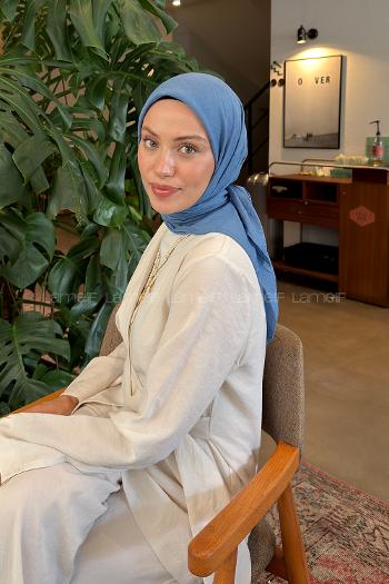 Lamelif Bambu Eşarp Gök Mavi