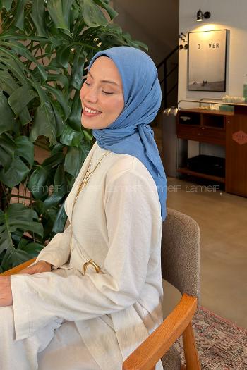 Lamelif Bambu Eşarp Gök Mavi