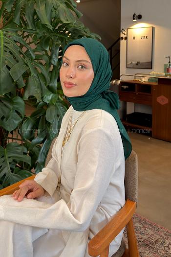 Lamelif Bambu Eşarp Koyu Zümrüt Yeşili