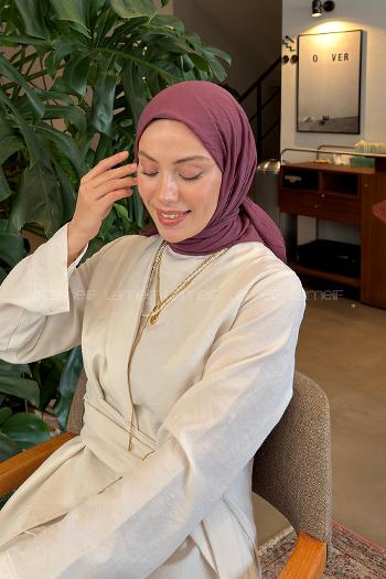 Lamelif Organik Premium Eşarp Mürdüm