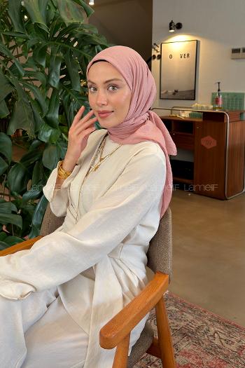 Powder Cotton Fabric Straight Scarf