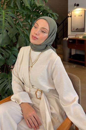 Lamelif Organik Premium Eşarp Yaprak Yeşili