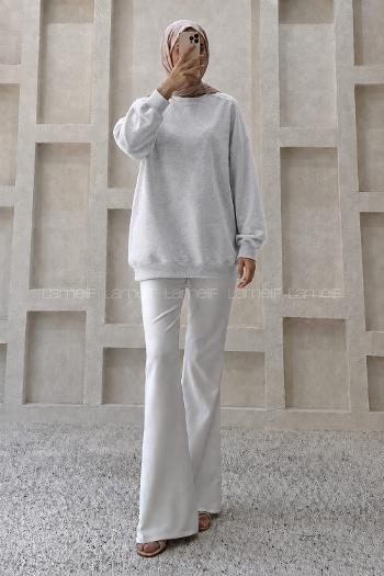 Lamelif Oversize Sweatshirt Gri