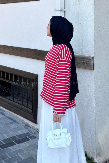Pomegranate Flower Crew Neck Long Arm Without Accessories Viscose Unprinted Blouse